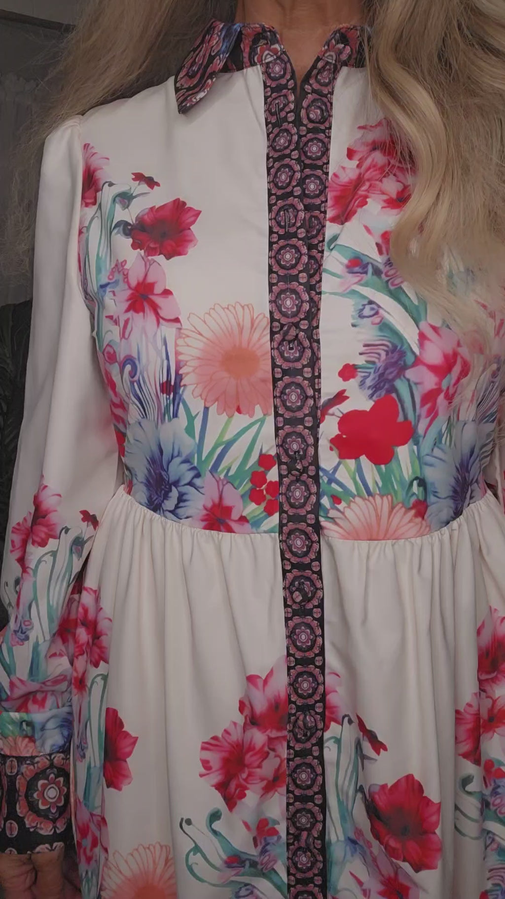 Beautiful Button-Down Floral Dress