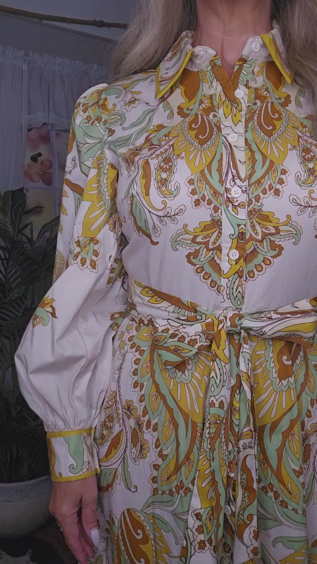 Classic Collar Button-Down Shirt Dress
