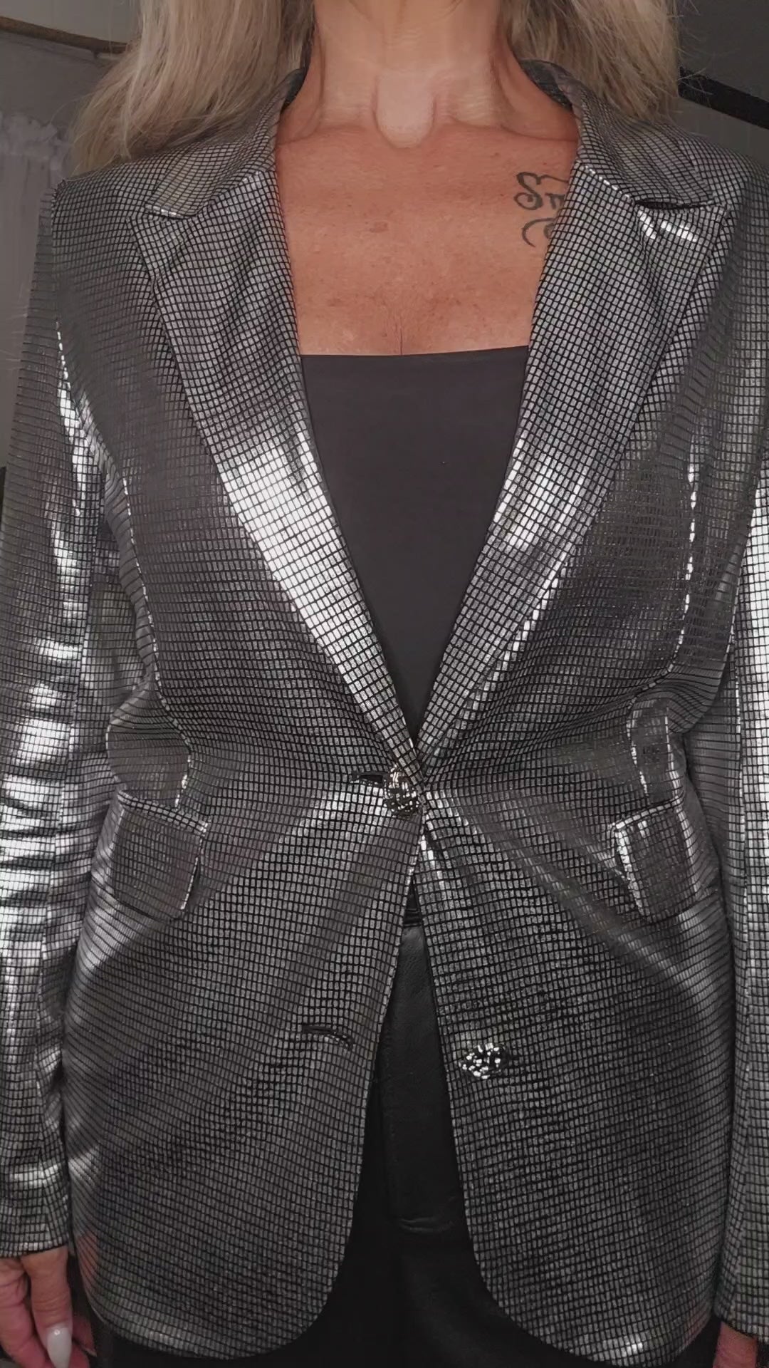 Silver & Black Blazer