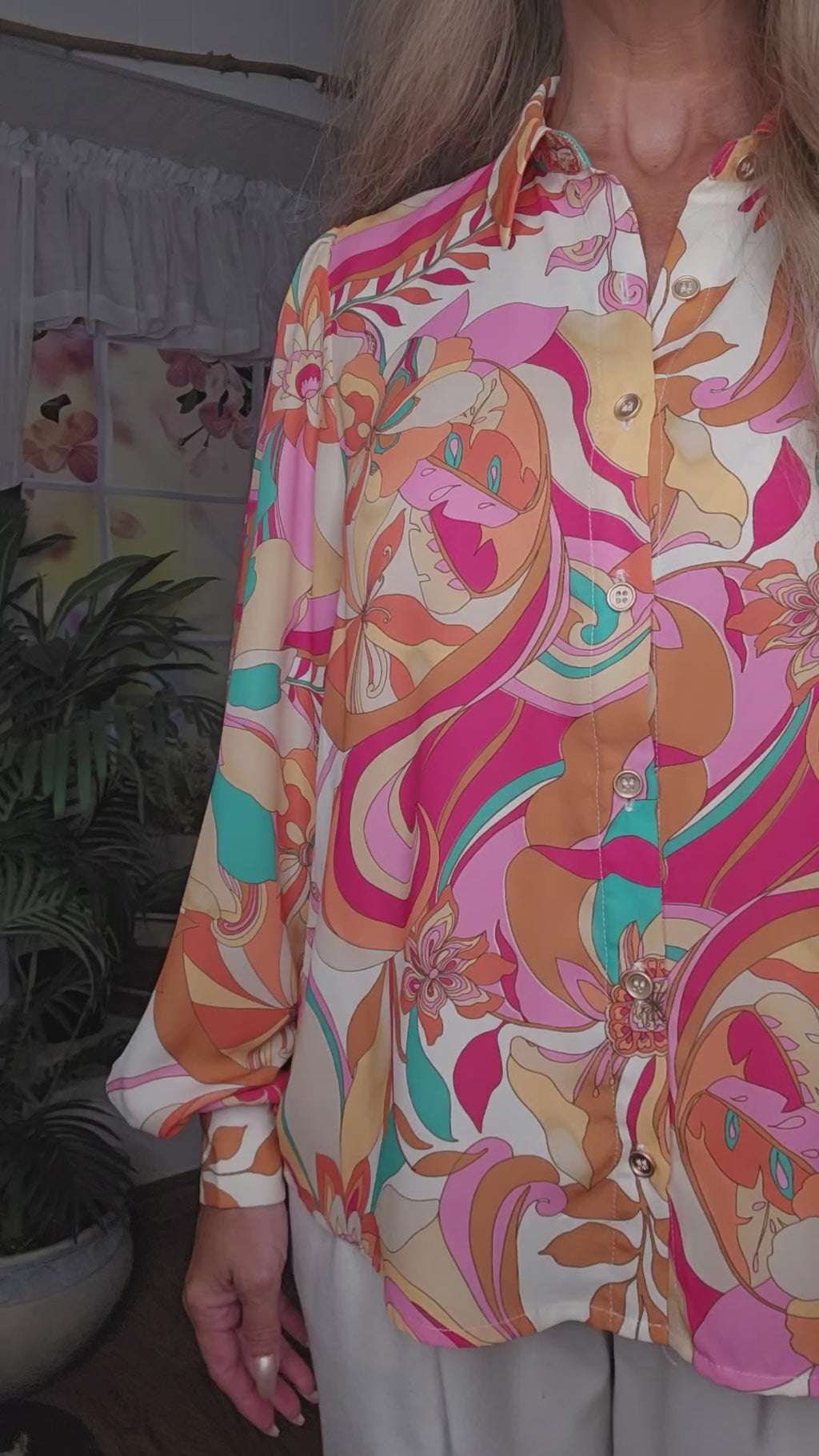 Groovy Button-Down Blouse