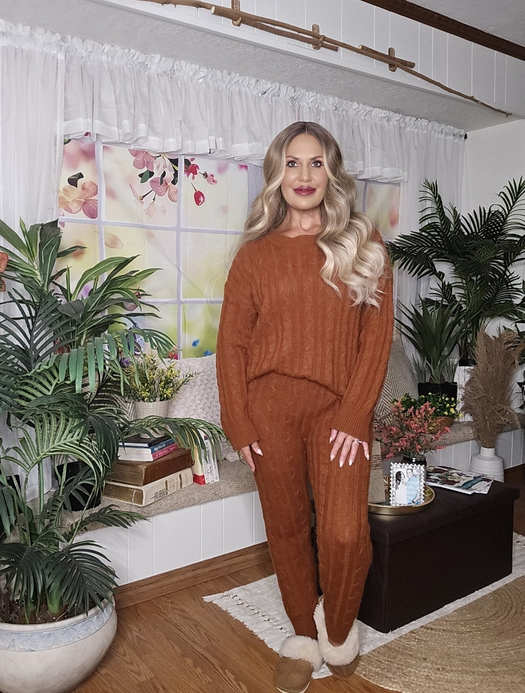 Sweater Top & Pants Loungewear Set
