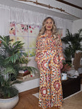 Colorful Design Wide Leg Pants