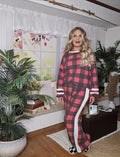 Red/Black Buffalo Plaid Top & Pants Loungewear Set