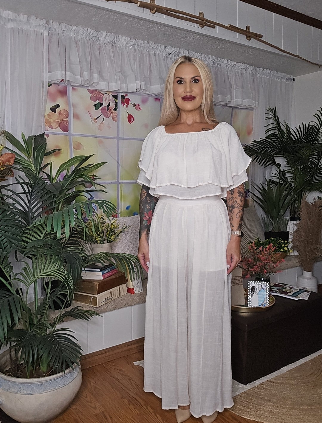 Flowy Blouse & Pants Set