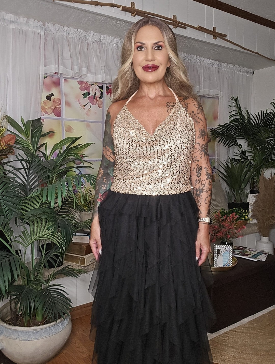 Sleeveless Sequin Top