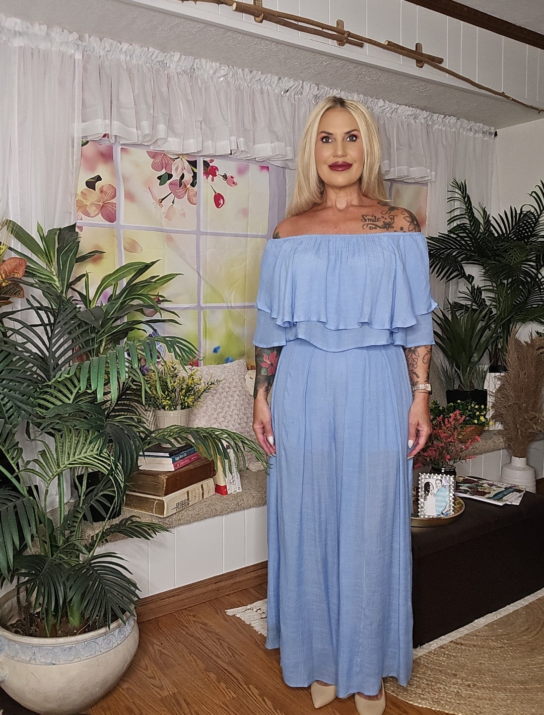 Flowy Blouse & Pants Set