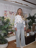 Embellished Wide Leg Jeans